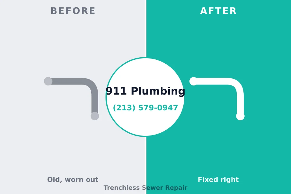 Before and after: plumbing repair Indio, CA